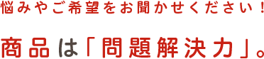 商品は「問題解決力」